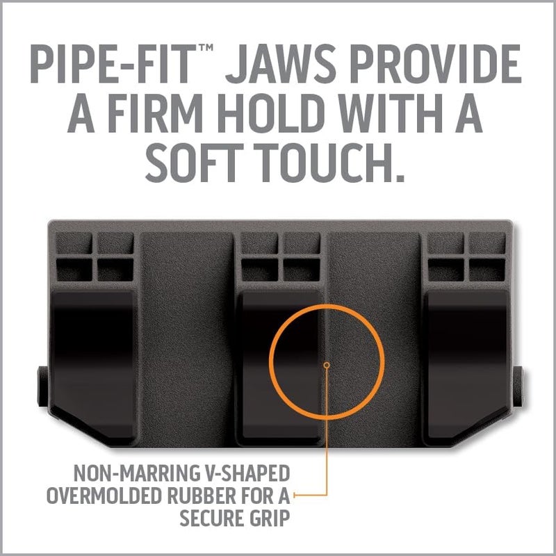WORK IQ TOOLS Pipe-Fit Vise Jaws | Double-Sided Jaws For Secure Grip | Upgraded Jaws for Securing PVC, Cast Iron, Copper or Aluminum Pipes and Tubes | Compatible with IQ Vise - Image 4